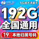 中國廣電流量卡手機卡電話卡純上網(wǎng)卡全國通用無合約大王卡4G5G本地歸屬號碼大流量卡 【5G大王卡】19元192G全國通用+結(jié)轉(zhuǎn)+首免