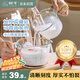 樹可小白熊食品級玻璃量杯微波爐熱奶耐高溫碗帶刻度烘焙打蛋1000ml
