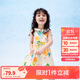巴拉巴拉女童連衣裙寶寶童裝2024夏季兒童無袖裙子小清新印花208224111012