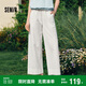 森馬（Semir）休閑褲女寬松闊腿褲顯腿長時尚百搭2025夏季花邊褲子107425127060