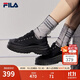 斐樂（FILA）女鞋帆布鞋LAVA胖胖底厚高底增鞋板鞋帆布鞋休閑鞋 黑-BK 37.5