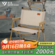 清系克米特椅便攜露營(yíng)椅沙灘椅釣魚(yú)椅子家居休閑椅子 樹(shù)脂扶手款