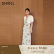 SNIDEL2025春夏新品簡(jiǎn)約圓領(lǐng)中袖小香風(fēng)針織開衫短外套SWNT251194 灰白色 均碼 (F)