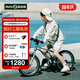 Nabiis那貝斯兒童自行車小孩3-6-7-8歲鋁合金超輕便學(xué)生單車16寸銀