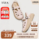 他她（TATA）厚底復(fù)古羅馬涼鞋女鞋包頭涼鞋溯溪鞋夏WW601BH4 粉色 37