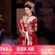 泰勒馬丁秀禾服新中式2025新款中式婚紗結(jié)婚禮服新娘敬酒服大袖子中式嫁衣 HF025 M