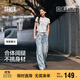 森馬（Semir）森柔牛仔丨牛仔褲女潮流顯瘦褲子25春秋季寬松闊腿褲109925124001