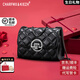 CHARFMX&KIEZH輕奢ck包包女款單肩小香風(fēng)女士斜挎包牛皮菱格鏈情情人節生日禮物 質(zhì)感黑【禮盒裝送女友老婆】