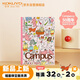 國(guó)譽(yù)（KOKUYO）B5/40張/8mm點(diǎn)線2025年Campus50周年限定插畫師無線裝訂本 軟抄本AIUEO FRIENDS1本W(wǎng)CN-CNB14E32