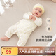 英氏（YEEHOO）嬰兒衣服新生兒連體衣男女寶寶純棉新疆棉嬰幼兒居家爬服四季款 星辰【和蛤款】 59cm (建議1-3月 3.5-6.9kg)
