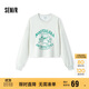 森馬（Semir）衛衣女短款字母打底衫秋季學(xué)院風(fēng)印花寬松上衣小個(gè)子107524116002