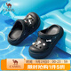 駱駝（CAMEL）洞洞鞋女時(shí)尚可愛(ài)鞋花厚底增高涼拖鞋 L25M533057 黑色 38/39