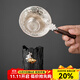 祥業(yè)合金茶漏茶濾茶隔過(guò)濾茶水分離濾網(wǎng)創(chuàng  )意樹(shù)枝底座套裝功夫茶具配件 合金蓮蓮有魚(yú)茶漏+蝸牛樹(shù)樁底座