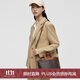 DISSONA迪桑娜女包中號老花折耳包手提單肩包斜挎托特包 棕色-中號