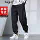 坦野大碼男裝牛仔褲男胖子男裝褲子男秋冬寬松休閑簡(jiǎn)約牛仔小腳長(cháng)褲子 k10709黑色 4XL 【建議215-230斤】