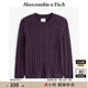 ABERCROMBIE & FITCH【反季優(yōu)惠】男裝24秋冬款經(jīng)典小麋鹿長袖針織衫毛衣KI120-4197 深紫色 M (180/100A)