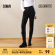 森馬（Semir）森柔牛仔|牛仔褲女修身加絨長(zhǎng)褲2024新款冬季保暖小腳褲顯瘦 牛仔水洗黑98201 31