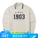 美職棒（MLB）官方 男女24秋季新款情侶學(xué)院風(fēng)撞色潮流休閑套頭衛衣3AMTV0844 紐約洋基隊/奶油色 M 170/92A