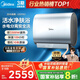 美的（Midea）TECH親膚活水玲瓏超薄80升雙膽扁桶電熱水器3300W速熱水電分離一級能效UDpro國家補貼以舊換新