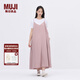 無印良品（MUJI） IDEE 女式 平紋 吊帶連衣裙 女裝裙子 25年夏季 連身裙 GA43CC5S 煙熏粉色 M （155/80A）