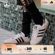 adidas「T頭鞋」STADT經(jīng)典時尚薄底運動板鞋男女阿迪達斯三葉草   奇跡石英色/黑色   38