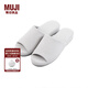 無(wú)印良品（MUJI）男女通用 水洗棉厚底拖鞋 無(wú)性別 男鞋女鞋 前開(kāi)/灰色條紋 5S 24 cm/M/38碼（2.0）