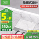 施耐德電氣地插座隱藏式地面插座 不銹鋼嵌入式五孔地插 (帶底盒）