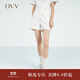OVV春夏熱賣(mài)女裝輕薄舒適易搭白色休閑短褲 米白（凈色）06 S