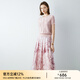 顏域氣質(zhì)減齡穿搭一整套2024新款女士夏季套裝針織衫半身裙兩件套 粉色 S/36