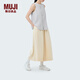 無(wú)印良品（MUJI） IDEE 女式 人字紋 寬版褲 褲子女款早秋款闊腿褲 GAD64C4S 淺米色 均 碼 165/72A