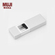 無(wú)印良品 MUJI 鋁制攜帶用煙灰缸 家用 客廳 OHA33A6S 銀灰 方形