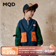 馬騎頓（MQD）童裝男童撞色秋季韓版潮流棒球服外套 藏藍 110