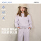 愛(ài)慕兒童（AIMER KIDS）時(shí)尚外穿抗菌兒童運動(dòng)休閑衛衣衛褲男女童中性套頭長(cháng)袖高彈奶皮衣 女上衣AK141E241 150