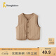 童泰（TONGTAI）嬰兒馬甲秋冬季純棉夾棉男女寶寶恒溫衣服加厚背心坎肩馬夾 棕色 90 碼(建議18-24月身高80-92cm)