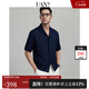 漢尼（HANY）【高級亞麻纖維古巴領(lǐng)】短袖襯衫男舒適休閑中式男裝男士襯衣夏季 諾維奇午夜藍【古巴領(lǐng) 標準版】 42