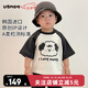 UBMOM韓國(guó)進(jìn)口兒童春秋衣服寶寶外出連體衣爬服純棉嬰兒吊帶全棉連體衫 兒童七分袖夏天T恤 110cm
