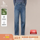 哈吉斯（HAZZYS）女裝 秋季女士高腰時(shí)尚活力簡(jiǎn)約休閑水洗牛仔褲女 深藍(lán)色DL 36 (155/68A 36)
