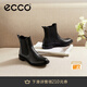 愛步（ECCO）靴子女 時(shí)尚潮流百搭冬季切爾西女靴牛皮粗跟短靴女 型塑266503 黑色26650301001 37