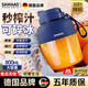 颯望德國榨汁杯果蔬榨汁機小型外出旅行便攜式榨汁桶噸噸杯果汁機家用多功能冰沙機奶昔機攪拌杯果汁杯 寶石藍【800ml】一杯雙蓋 無(wú)線(xiàn)鮮榨 可碎冰