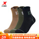 特步（XTEP）【3雙裝】運(yùn)動(dòng)襪男秋冬新款跑步襪舒適透氣中襪訓(xùn)練男襪 棕 【混色裝】 均碼