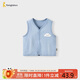 童泰（TONGTAI）嬰兒馬甲春秋季純棉寶寶衣服雙層加厚背心坎肩馬夾上衣藍色80cm