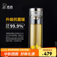 希諾抗菌玻璃杯高檔商務(wù)水杯男送禮辦公過(guò)濾泡茶杯子X(jué)N-7052K 300mL