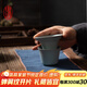 東道汝窯河南非遺公道杯茶漏 開片汝瓷功夫茶具陶瓷茶濾組尼龍過濾網(wǎng) 澄心茶漏2023款禮盒（天青色）