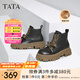 他她（TATA）英倫風(fēng)馬丁靴女氣質(zhì)短筒靴加絨女靴冬商場(chǎng)同款WE901DD3 黑色 35