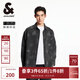 杰克·瓊斯（JACK&JONES）25年男裝牛仔襯衫春季潮流寬松男士襯衫式薄外套微彈滿(mǎn)印高端襯衣 A17中灰牛仔 常規 M