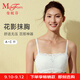 曼妮芬無鋼圈抹胸防走光文胸蕾絲輕盈舒適簡(jiǎn)約女內(nèi)衣胸罩 010 白色 75B