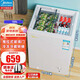 美的（Midea）100升200升/300升家用冰柜商用雪糕柜展示柜飲料冰激凌綠豆沙保鮮冷柜單溫冷藏/冷凍超市便利店 100升大視窗透明玻璃【冷藏冷凍柜】100GKM