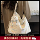 caibukaier包包女包帆布包2025新款單肩斜挎托特包實(shí)用生日禮物送女友老婆 米白色 高級感送女朋友高檔