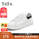 他她（TATA）2024秋休閑男士簡(jiǎn)約百搭板鞋新款VNR01CM4 白/黑 42