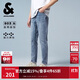 杰克·瓊斯（JACK&JONES） 男裝秋季牛仔褲修身彈力多口袋磨破設(shè)計日常通勤長褲子225332141